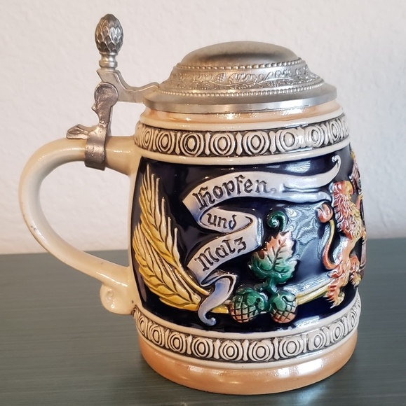 Vintage Gerz West Germany Handpainted Beer Stein - Picture 1 of 9